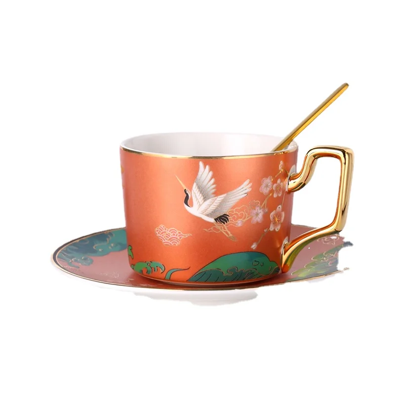 

Luxury Modern Ceramic Coffee Cup Saucer Set Home China Creativity Design Mugs Coffee Cups Saucer Porcelain Tasse Mug