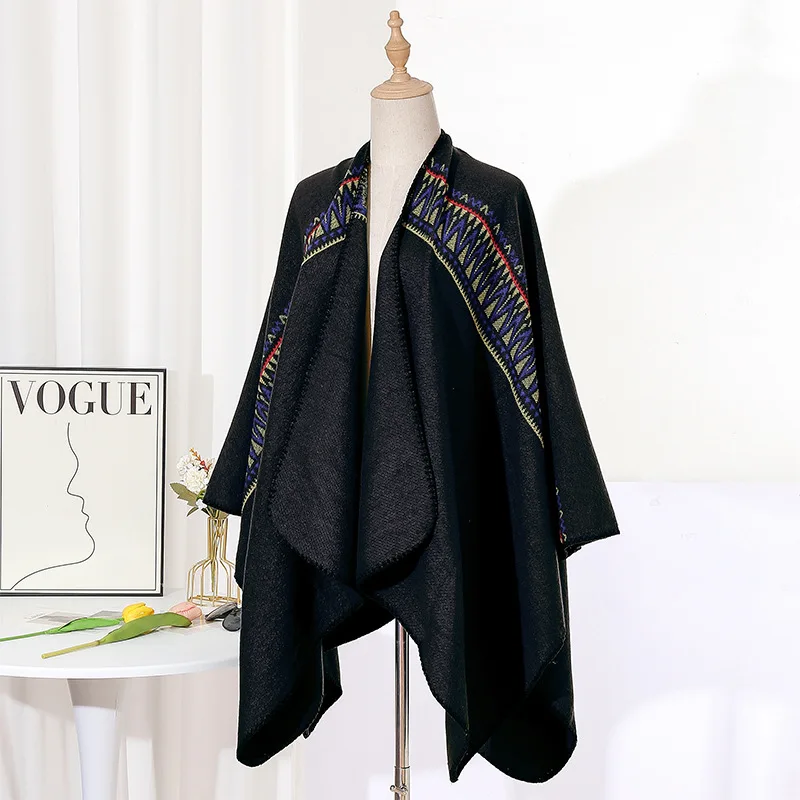 الرجال كيب الصحراء السفر العرقية نمط وشاح شال السفر التصوير موضة كبيرة المعطف الدافئة الذاتي القيادة جولة عباءة P2