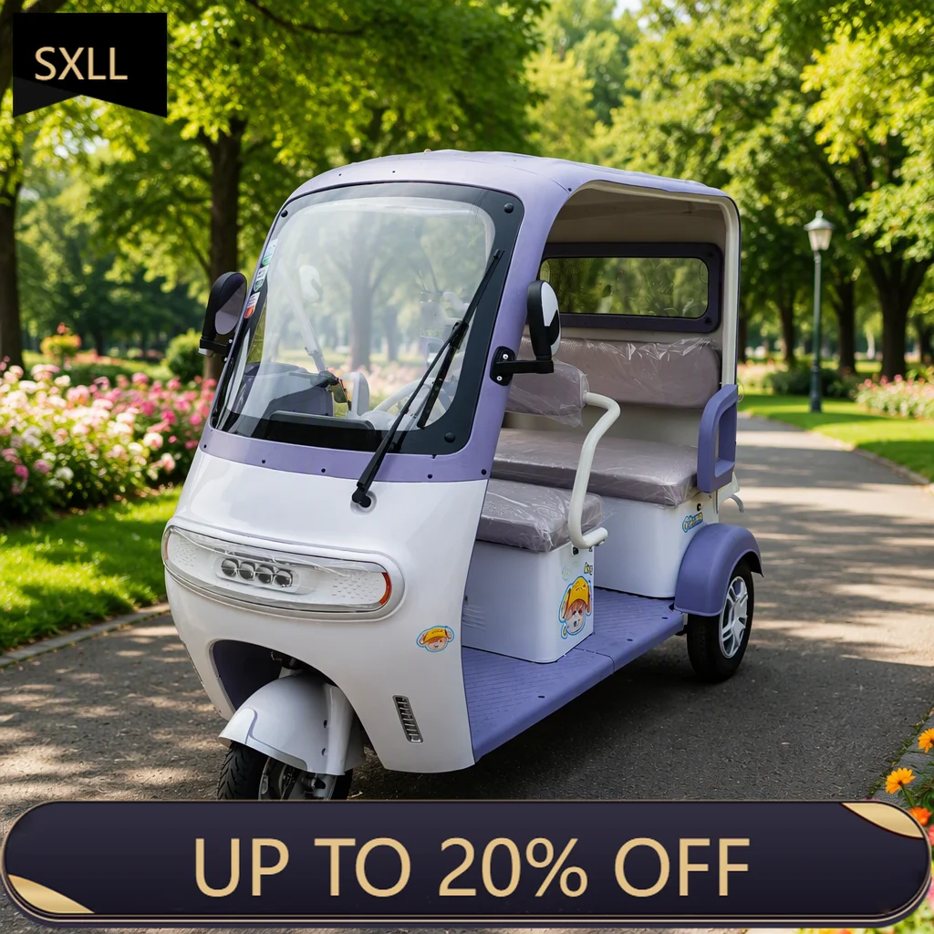 SXLL custom color electric scooter tricycle family passenger tricycle large space adult leisure travel tricycle
