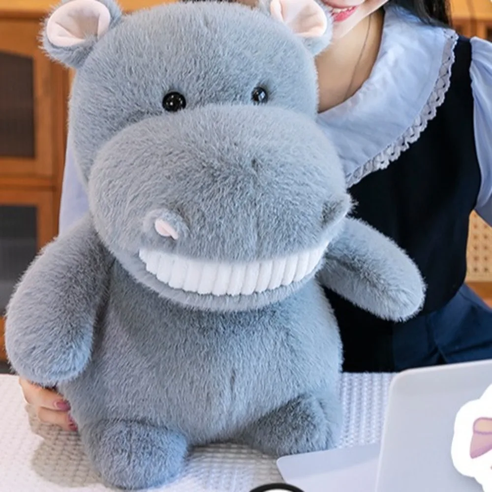 The Bouncy Pig Moo Deng Plush Toys Cute Cartoon Angry Baby Hippo Doll Soft Stuffed Pygmy Hippopotamus Pillow Sofa Ornament