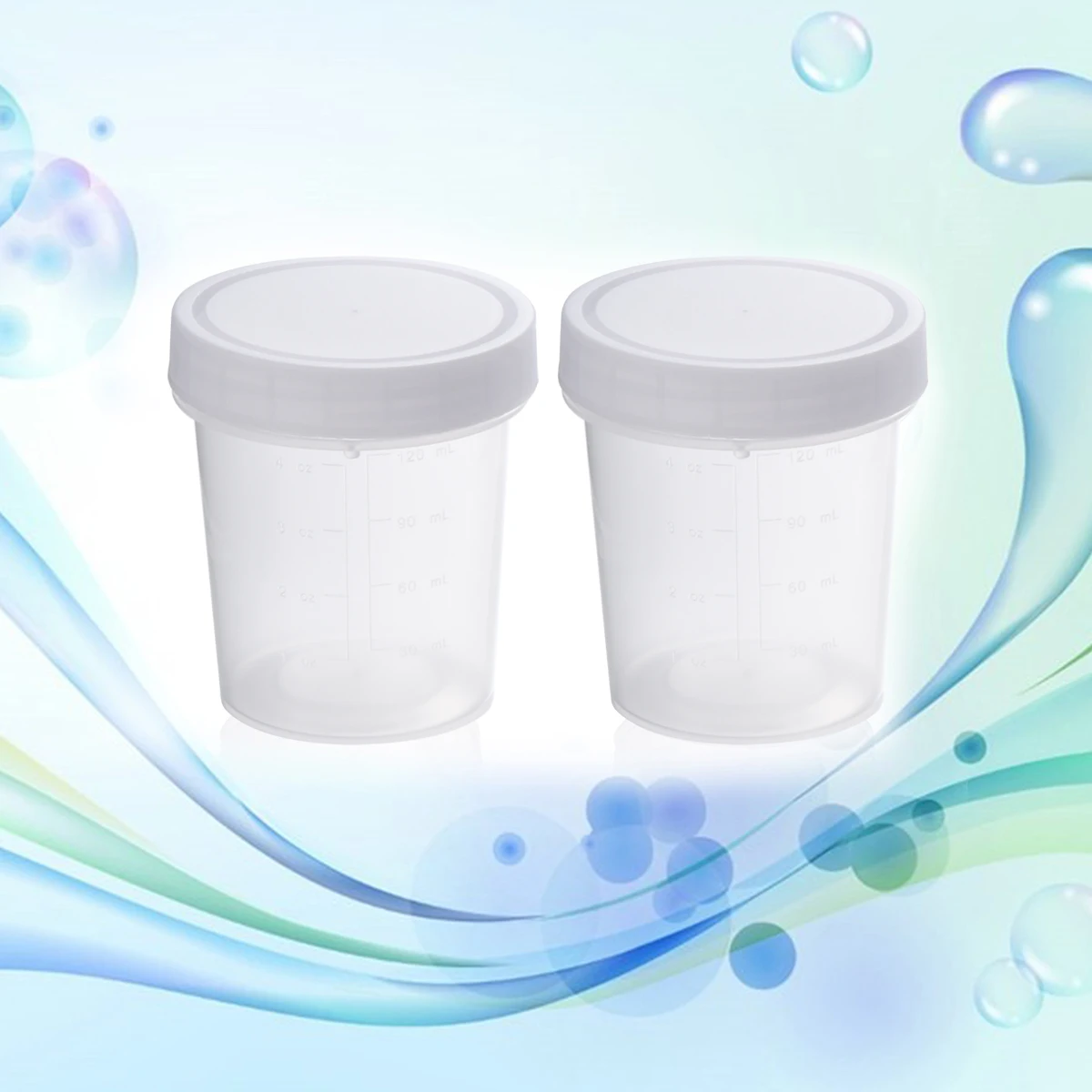 

2pcs 120Ml Leak-Proof Specimen Container Medical Plastic Cup For Pathology Histology Cytology Sample Preparation Lab