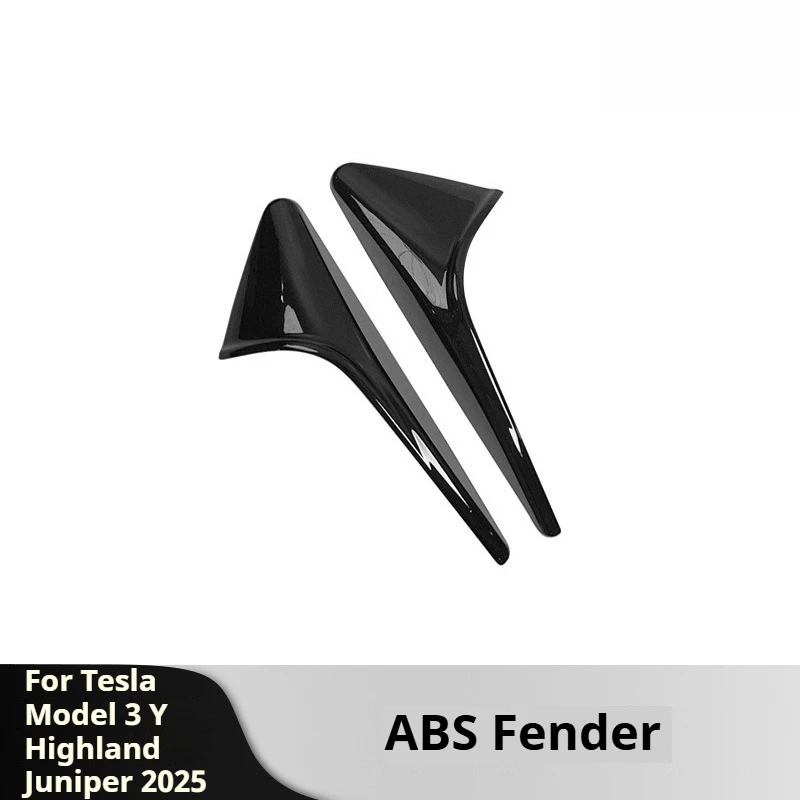 For Tesla Model 3 Highland 2024 Model Y Juniper 2025 Side Camera Cover Lens Protector ABS Leaf Board Sticker Black Accessories