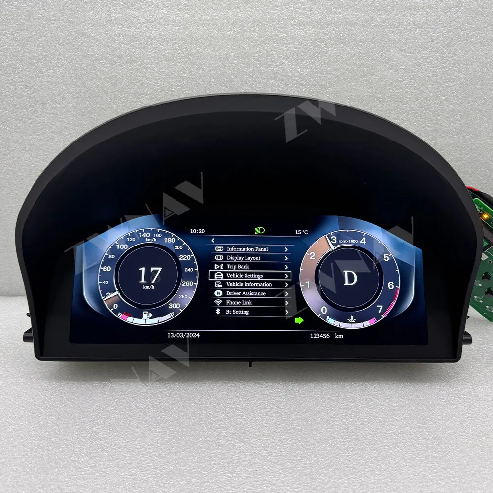 

For Land Rover V8 2002-2012 12.3‘ LCD Instrument Panel Digital Cluster Cauges Dashboard Screen Automotive Speedometer Upgrade