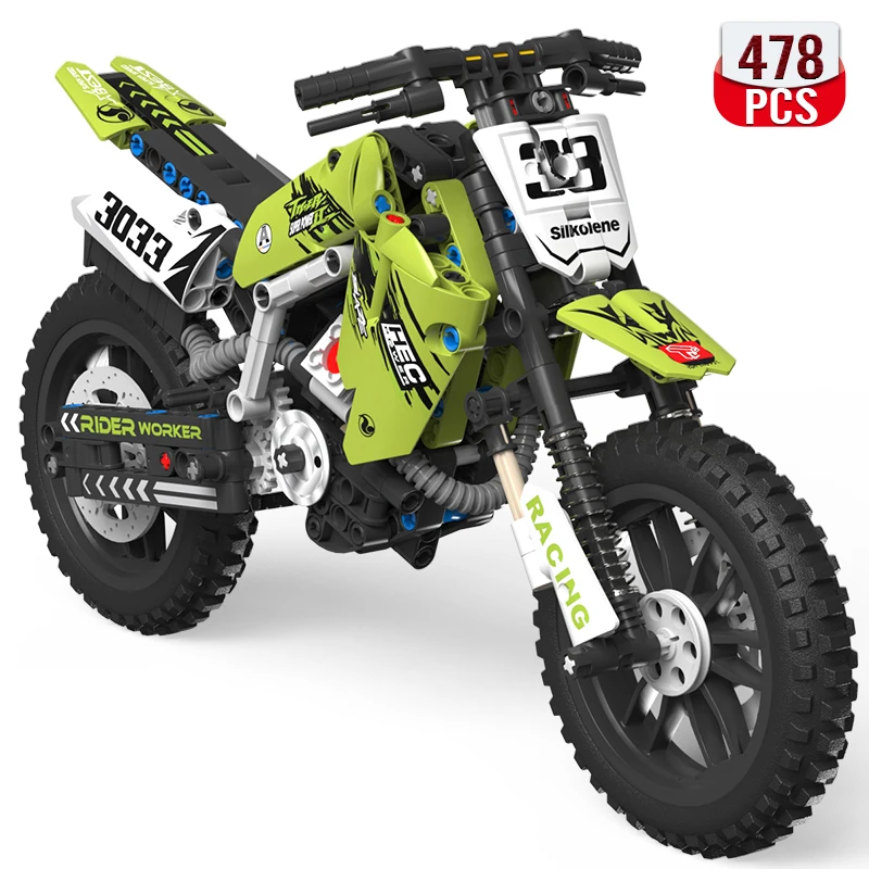 Creative Motorcycle Toy Building Block Set STEM Construction Kit for Boys, Girls and Adults Collectible Motorcycle Models