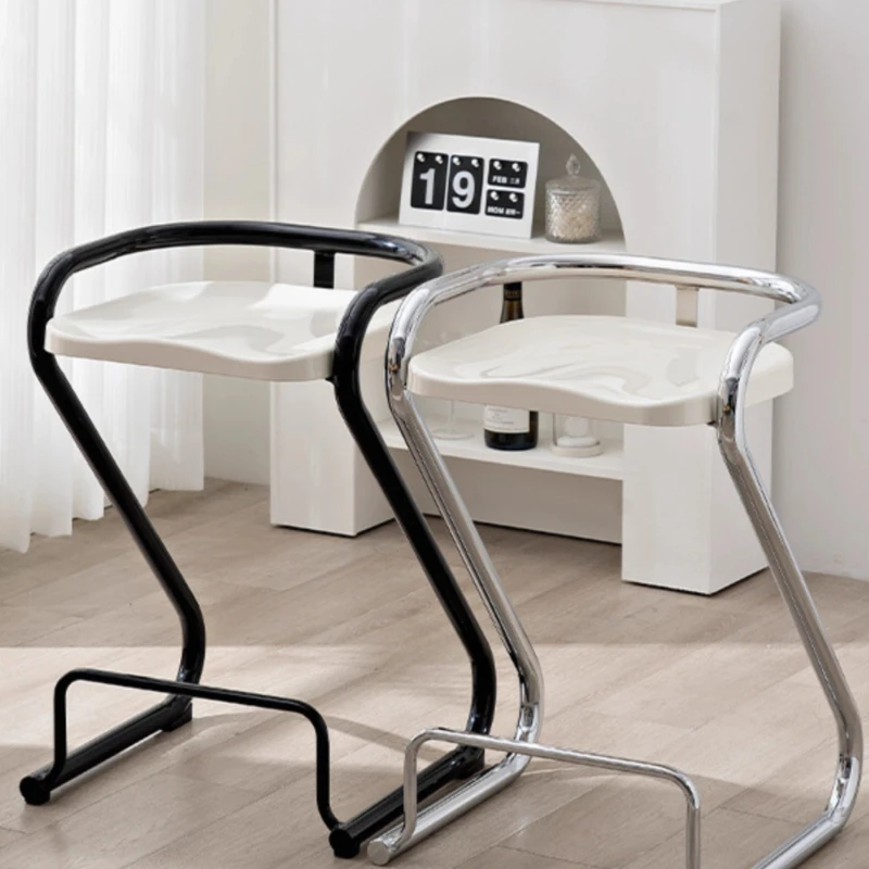 

Nordic Modern Bar Dining Chair, Creative High Back Iron Stool, Minimalist INS Bar Chair, Casual Restaurant Seating Chair