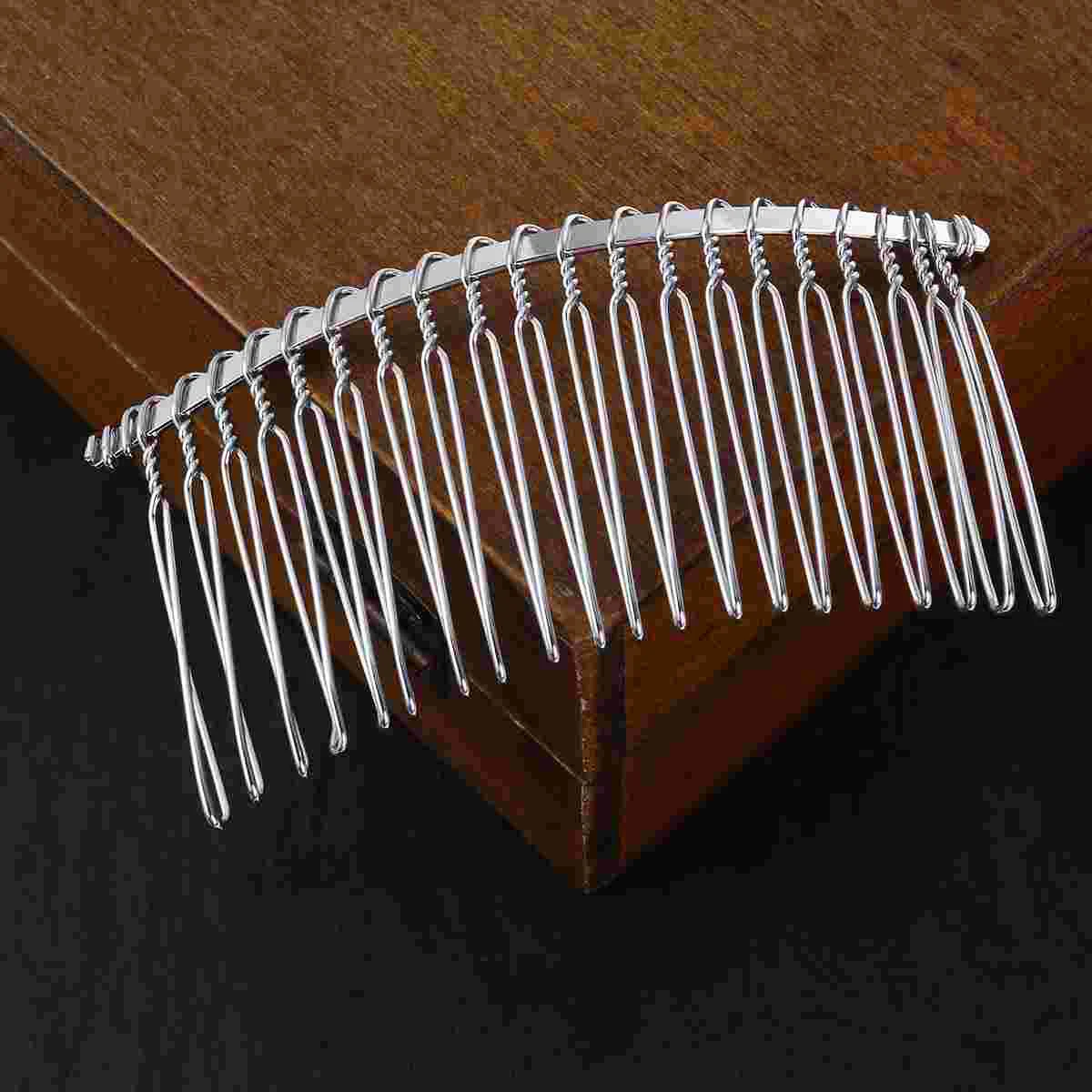 Extravagante DIY Cabelo Side Combs, Francês Cabelo Comb, Dentes retos, Clip, Bridal Wedding Veil, Acessórios para Cabelo, Jóias