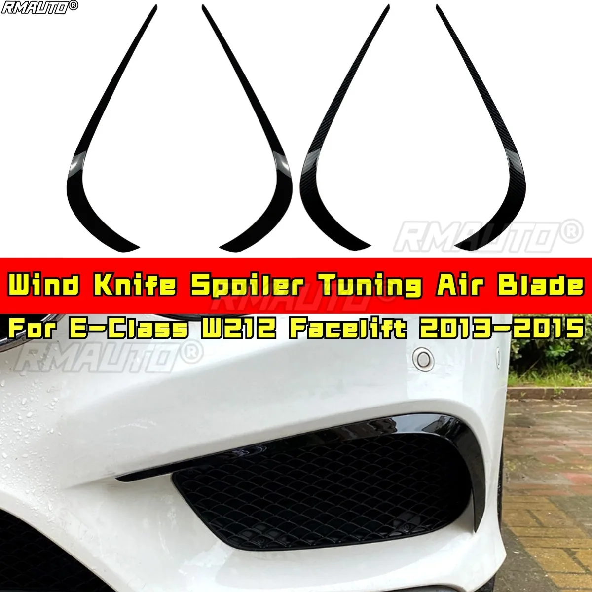 For Mercedes Benz E-Class W212 Facelift 2013-2015 Body Kit Wind Knife Spoiler Tuning Air Blade Car Accessories