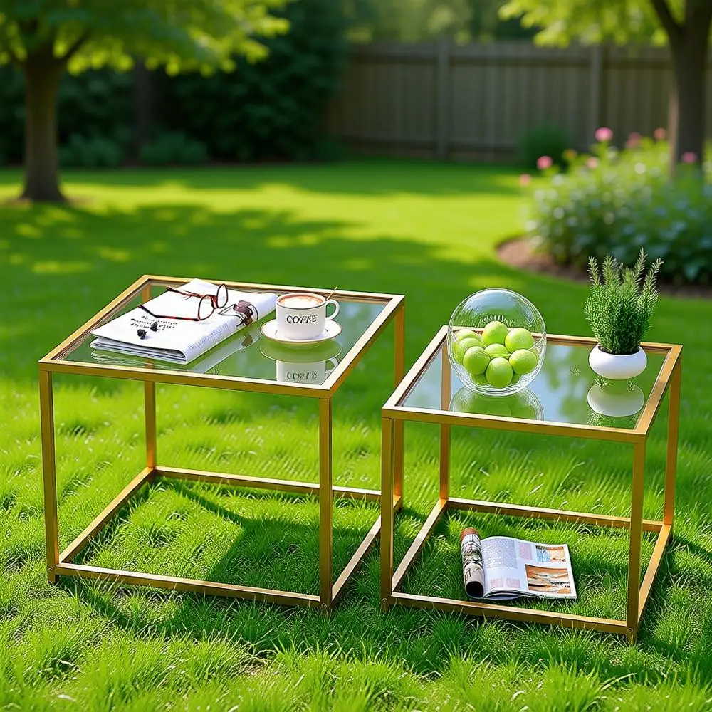 

Стеклянные столики-трансформеры, набор металлических квадратных журнальных столиков, приставные столики, комплект кофейных столиков для гостиной, спальни и небольших помещений