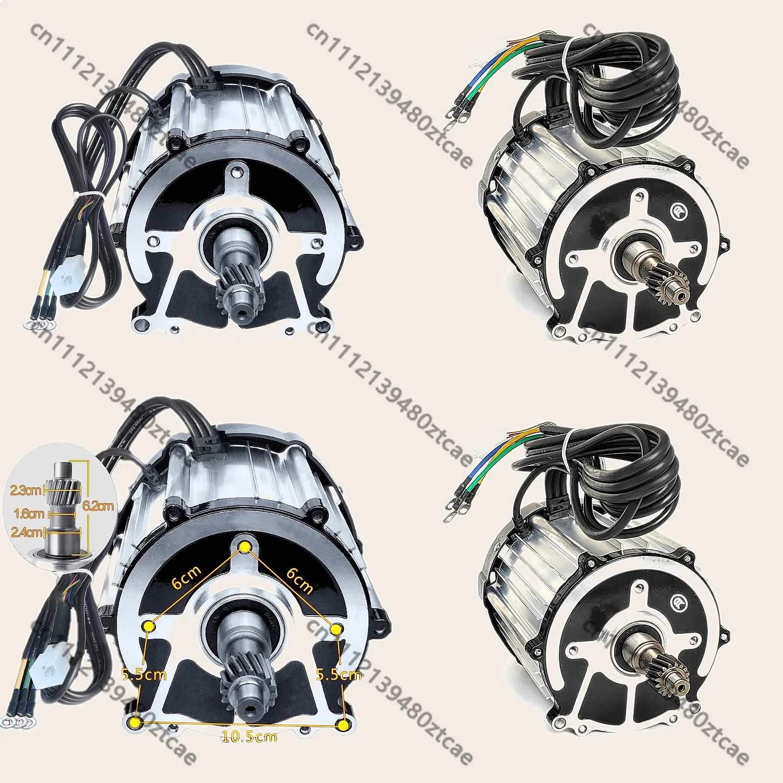 DC48V-72V 1200W-1800W Differential Brushless DC Motor 16T Hall Sensor for Electric Car ATV DIY