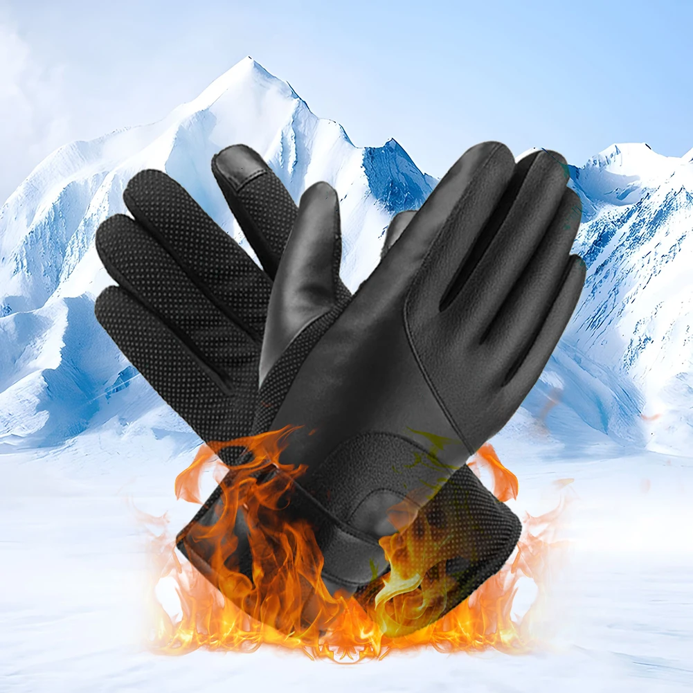 3/2/1pcs Winter Electric Heated Motorcycle Gloves Touch Screen Snowboard Gloves Hand Warmer Heating Ski Gloves for Men Women