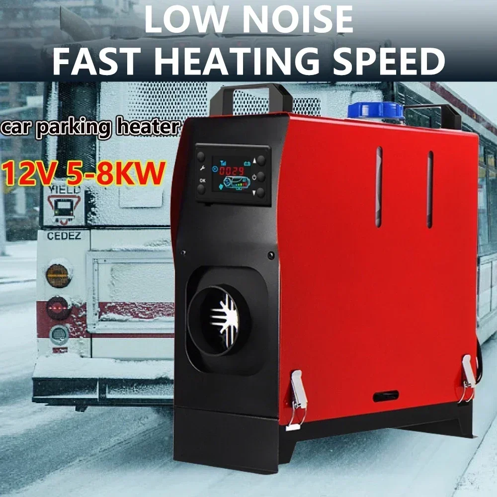 8KW Parking Heater 12V Car Diesel Air Heater All-In-One with LCD Monitor for Car RV Boats Bus Caravan Vehicles Heating