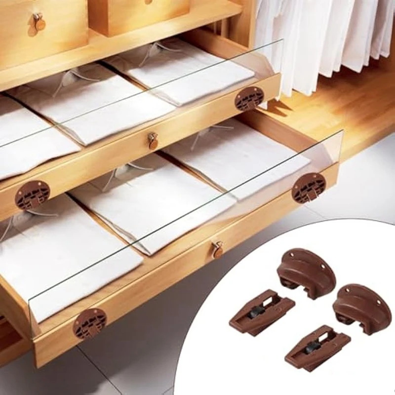 12Sets Drawer Guide Kit,Commercial Slide Style Drawers For Replacement Dresser Drawer Slides Repair Kit With Roller