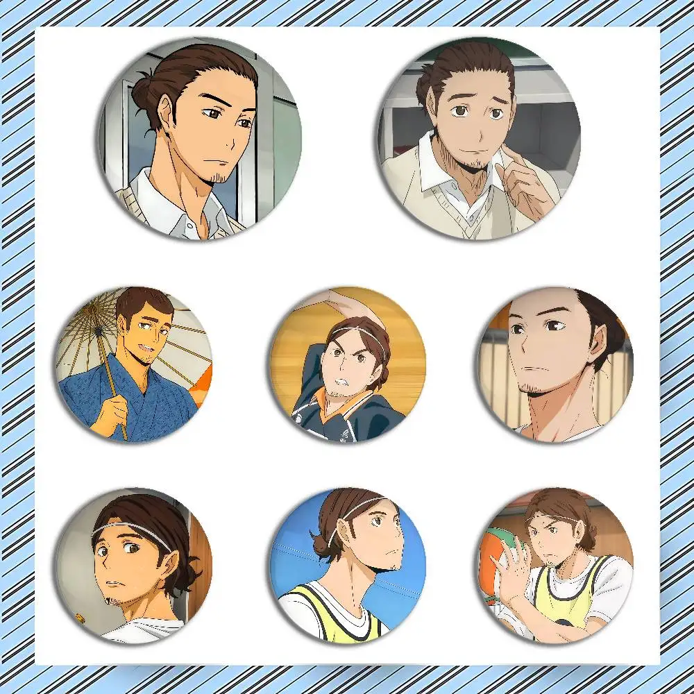 Anime Asahi Azumane Cover Brooches Funny Meme Badge Fashion Jewelry Gifts