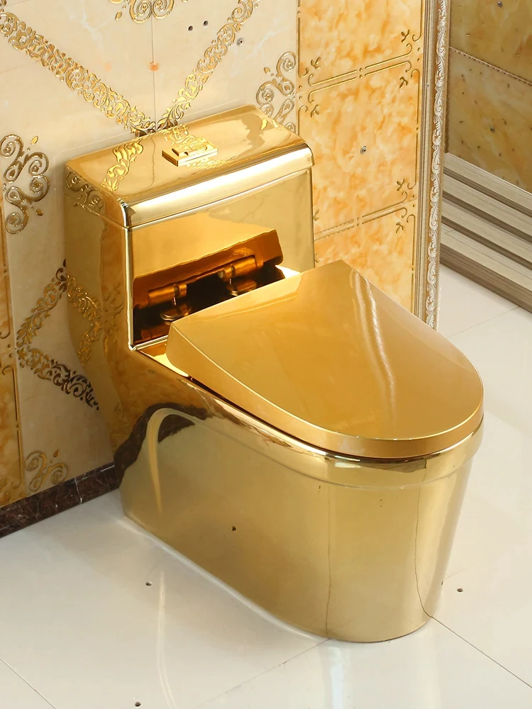 European style gold toilet creative art toilet super swirling color deodorant water saving bar toilet