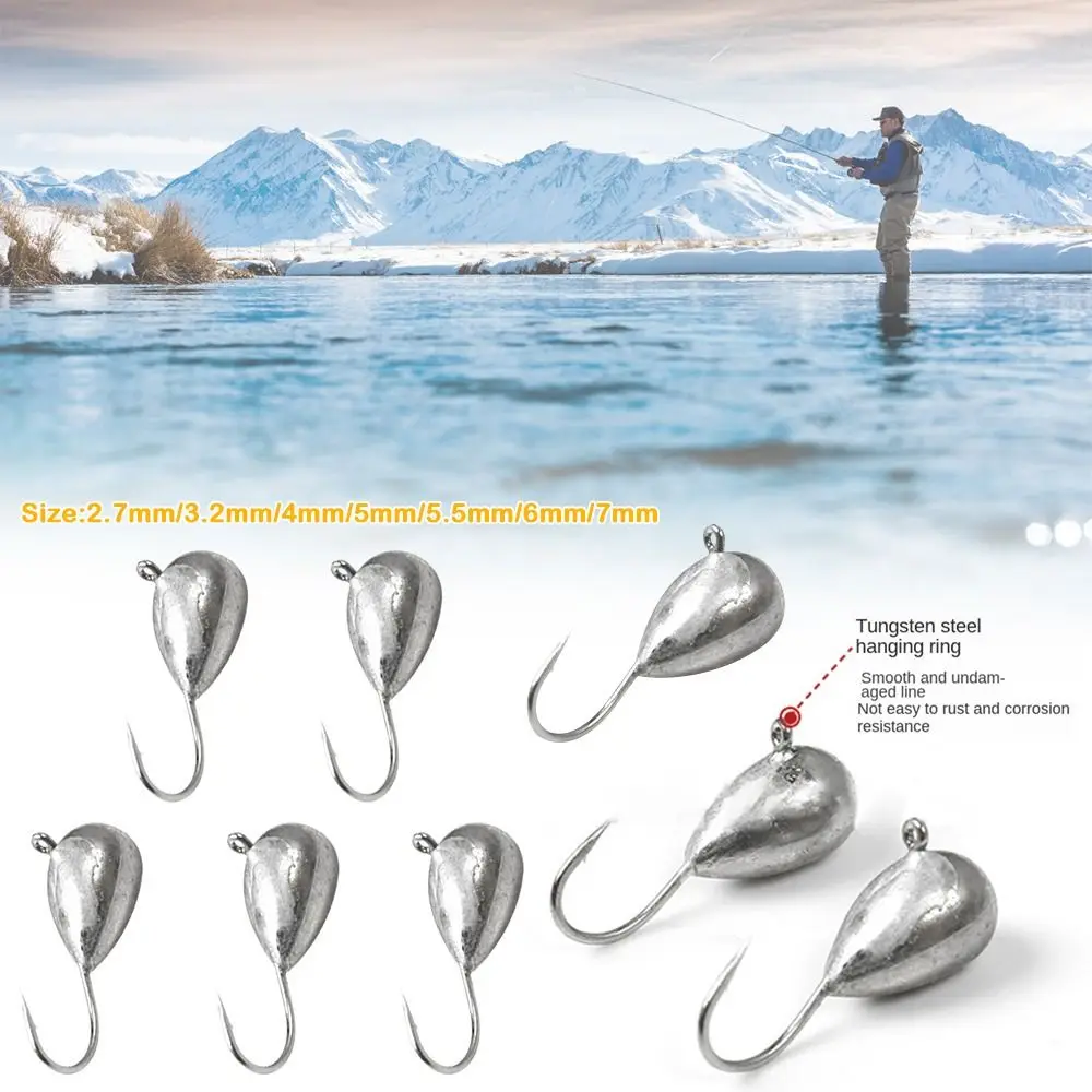 5pcs 0.25g/0.5g/1g/1.85g/2.5g/3g/4.4g Winter Ice Fishing Lure Jigging AD-Sharp Spoon Metal Lures Walleye Balancer Tungsten Hook