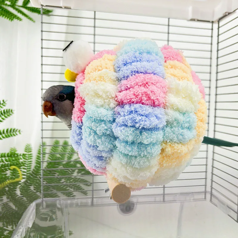 Parrot Keeping Warm Insulated Bird's Nest for Winter Sleeping Double Opening Bird's Room Bird Cage Cover House Accessories