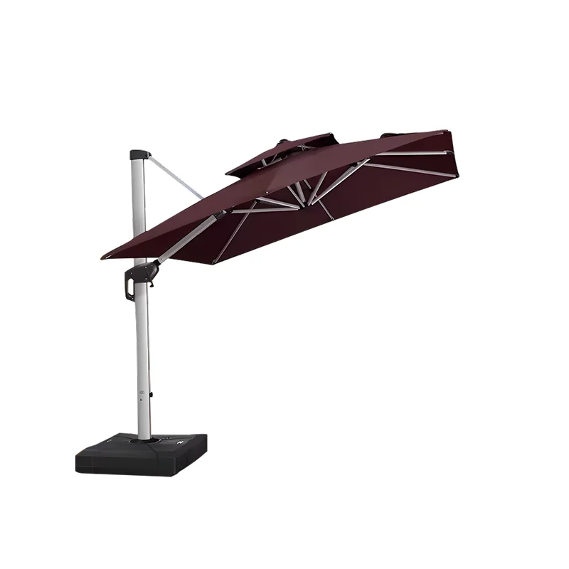 Customized Modern Outdoor Large Cantilever Umbrella Full Aluminium Commercial Restaurant Beach Patio Parasol
