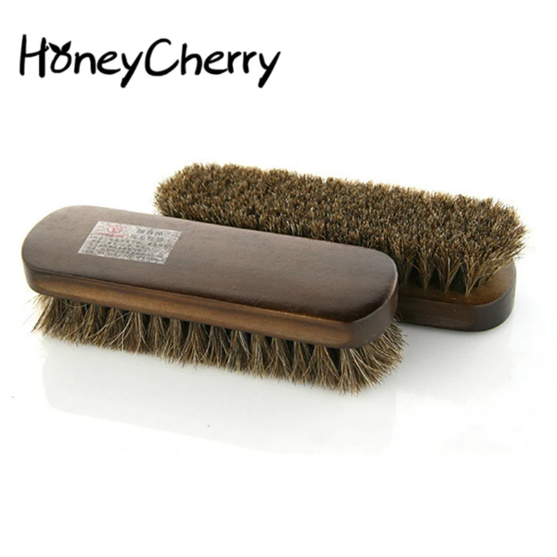 1Pcs Horse Hair Shoe Brush Full Horse Hair, Oil Polish Tool, Scrub Suede Fur, Clear Leather Shoes