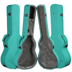 Acoustic Guitar Hard Box Bag Flight Case Tiffany Blue Green 36 38 39 40 41 42 Classic Folk Flattop Backpack Accessories Gig