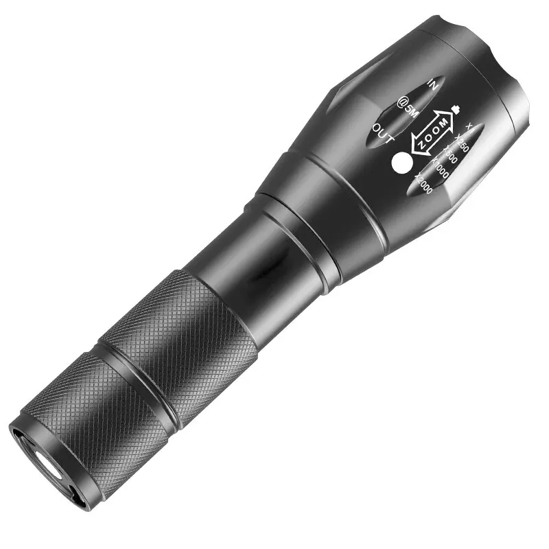 A100 Outdoor LED Flashlight Rechargeable Zoom Mini Power Torch