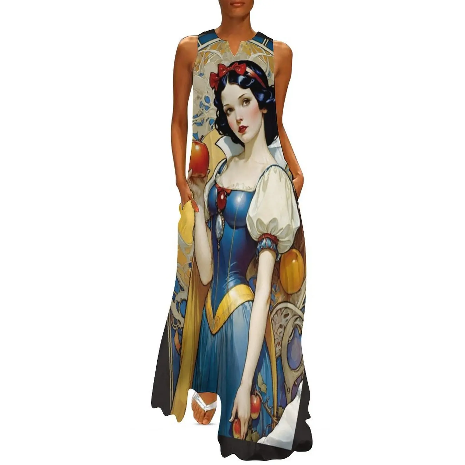 

Art-Nouveau Snow White Long Dress sexy short dresses daring summer women's suit summer clothes evening dress women