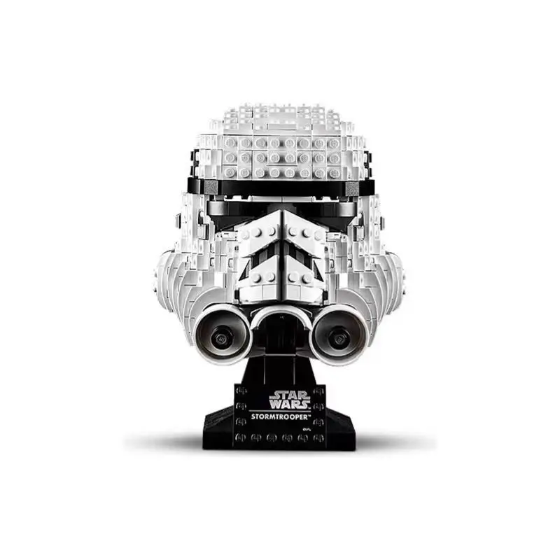 HOT TOY Space Wars Helmet Building Blocks Stormtrooper Vader Tie Fighter Pilot Helmet Assemble Puzzle Model Toys Birthday Gifts