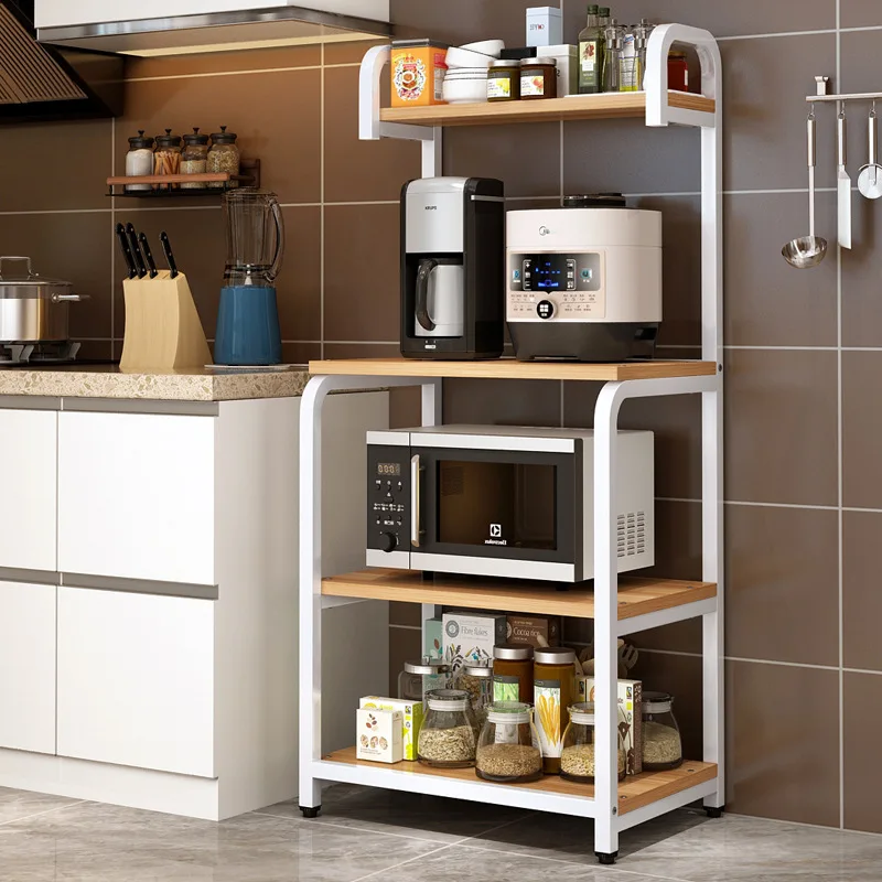 Support de cuisine support de four à micro-ondes du sol au plafond stockage de condiments multicouche utilitaire multifonctionnel