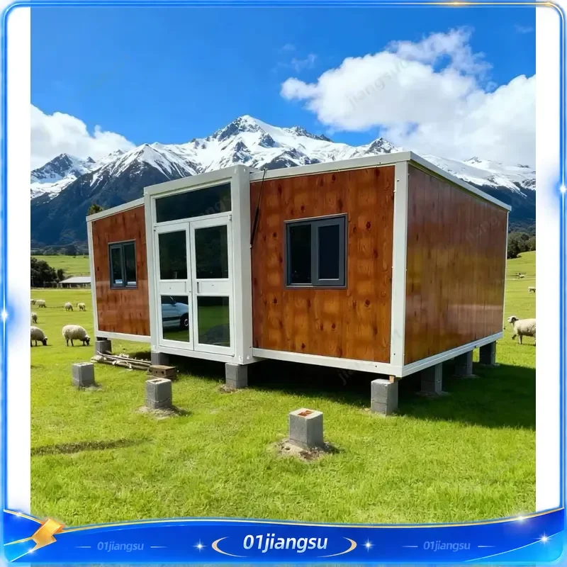 Foldable Expandable Container House Double Wing Steel Structure Breathable Modern Design Prefab Home Office Cabin Affordable