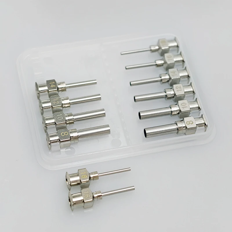 1/2 Inch 13mm 8-32G 12Pcs/Box Stainless Steel Dispensing Machine Needle Industrial Glue Blunt Dispensing Syringe Needle