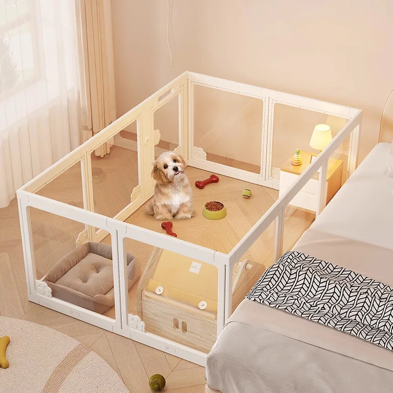 indoor-clear-acrylic-pet-playpen-easy-assemble-transparent-dog-playpen-for-puppy-bunny-cat-pig-pet-barrier