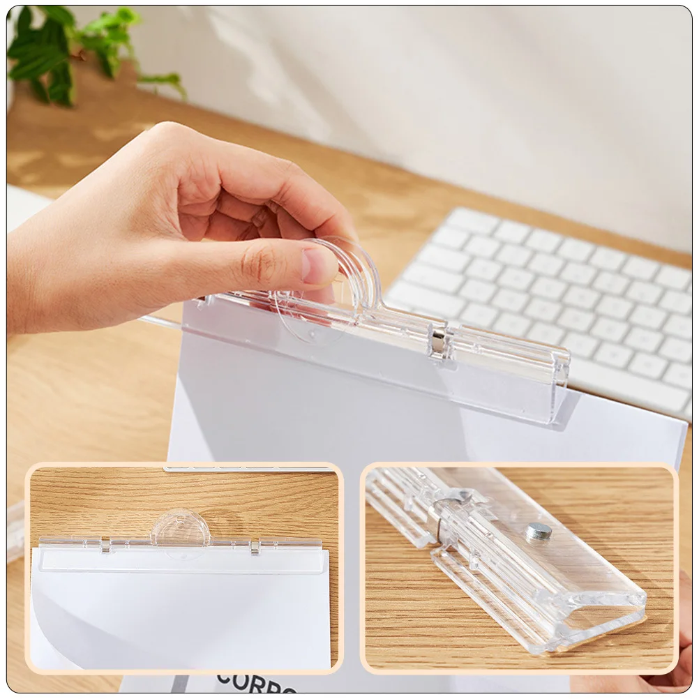 2Pcs File Tickets Clips Japanese Style Paper Binder Clamps for Office School Supplies Document Organizing Storage