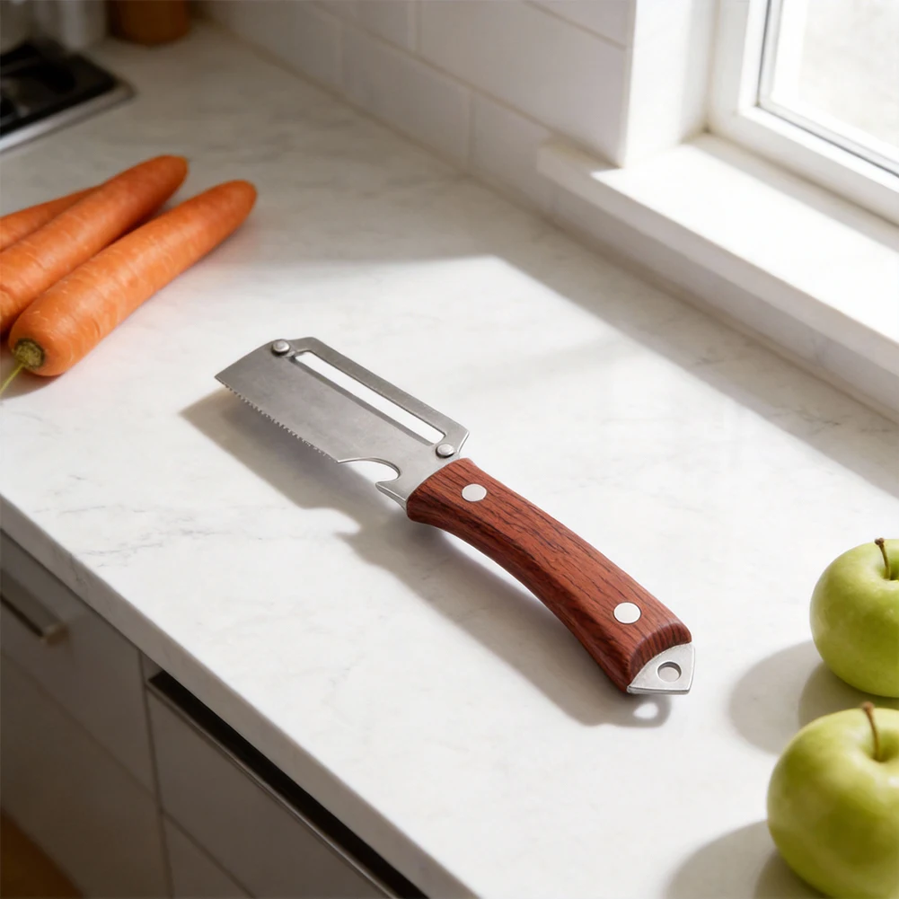 Multi-Functional Stainless Steel Vegetable Peeler With Ergonomic Handle And Bottle Opener Kitchen Tools Vegetable Gadgets