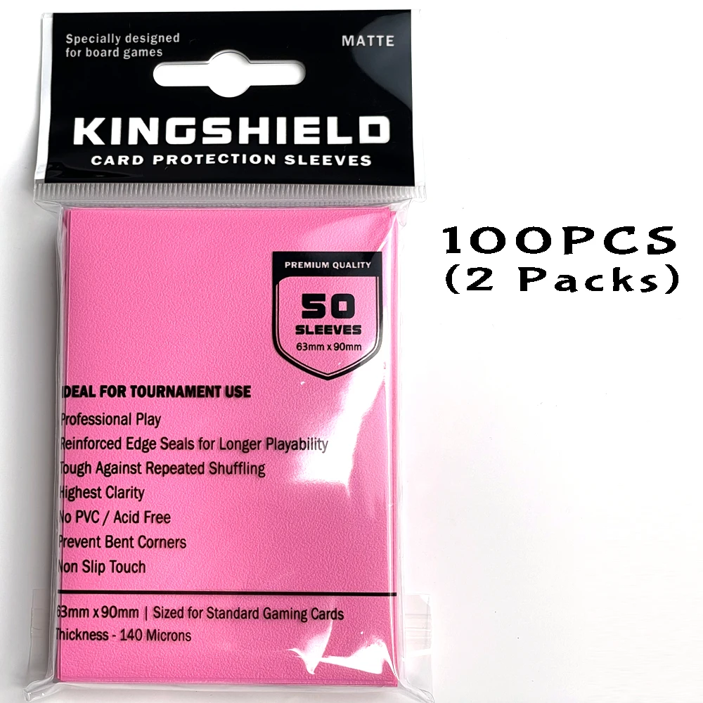 100PCS Matte Card Sleeves for YGO Trading Cards Tarot Protector Shield Yu Gi Oh Deck Cover TCG Japanese Size Sleeve 63x90mm