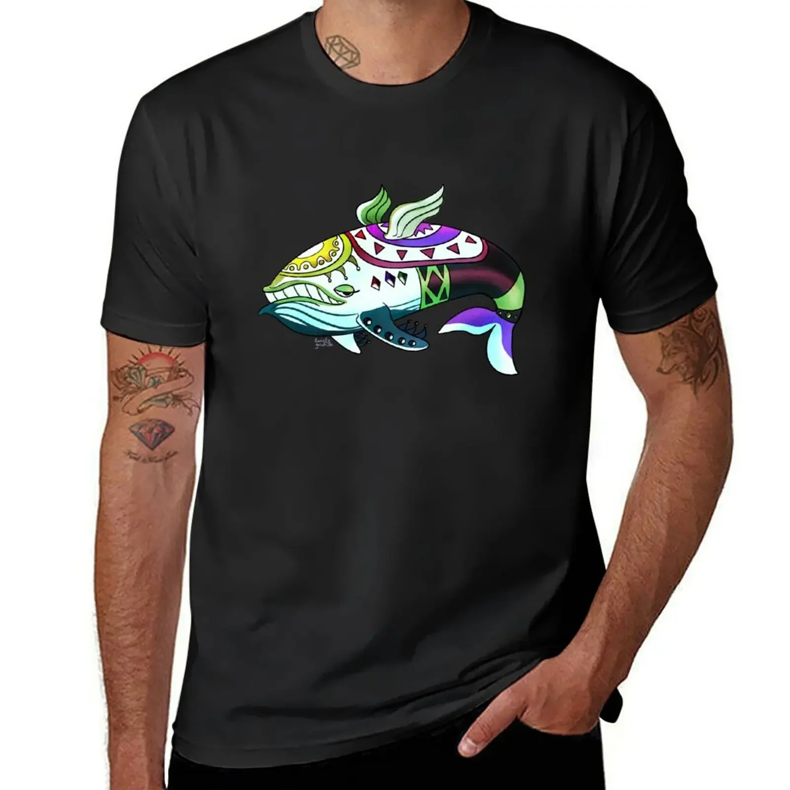 

Windfish T-Shirt oversized graphic tee blue archive graphic shirts slim fit t shirts for men