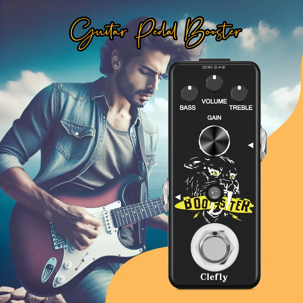 Clefly Guitar Booster Pedal Pure Boost Effect Pedals Analog Pure Signal Amplification Sound Encouraging Rowin LEF-318 LEF318