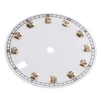 Sunburst Dial 28.5Mm Metal Round Watch Replacement Face For Automatic Movement Diy Repair White Wrist Watch Accessory