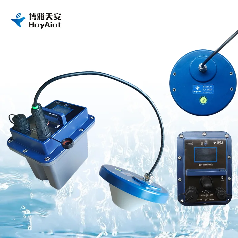 BOY-SW08-FM04 Radar sem contato de alta frequência Sensor transmissor de nível líquido Terminal de coleta de dados à prova d'água