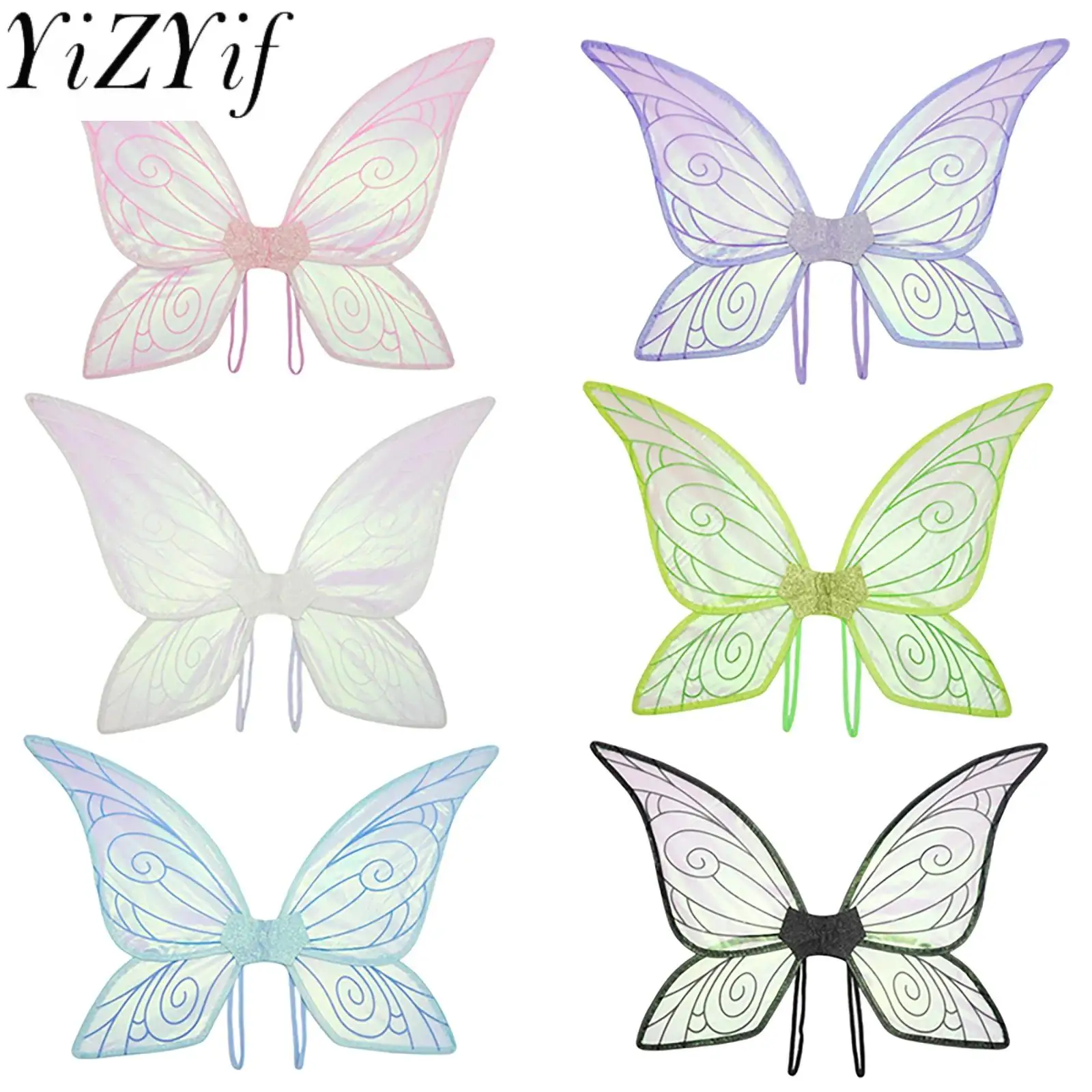 Fancy Dress Costume Princess Butterfly Fairy Elf Angel Wings For Women Girls Halloween Party Cosplay Performance puntelli ala