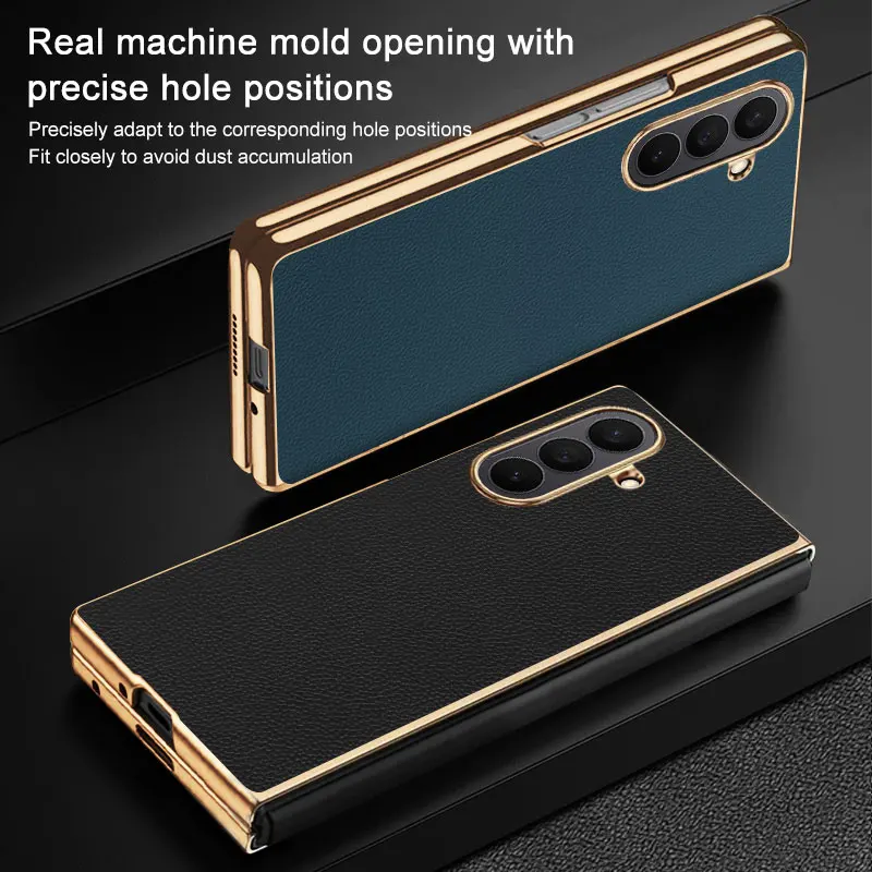 Für Samsung Galaxy Z Fold 7 Fall Luxus PU Leder Haut Überzug Schutzhülle Zurück Abdeckung Fall Für samsung Z Fold 7 Telefon Shell