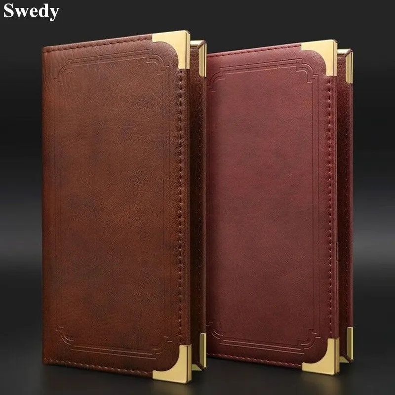 leather cash register for restaurant pasta de caixa registradora menu board bill note writing pad holder hotel guest pu 01