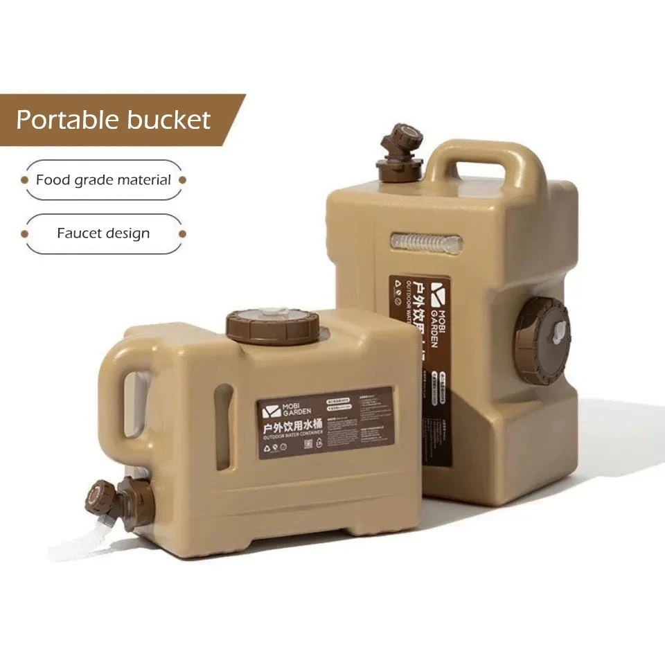 10.5L/13L/18.5L Camping Water Bucket Portable  Driving Water Container with Faucet Outdoor Picnic Hiking Storage Water Tank