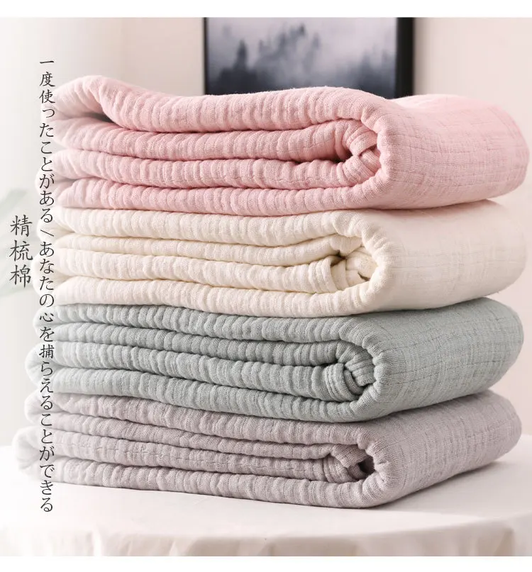 JFLEGAL Washed garze coperta per pisolino a 6 strati trapunta singola e doppia con aria condizionata lenzuola addensate primaverili ed estive