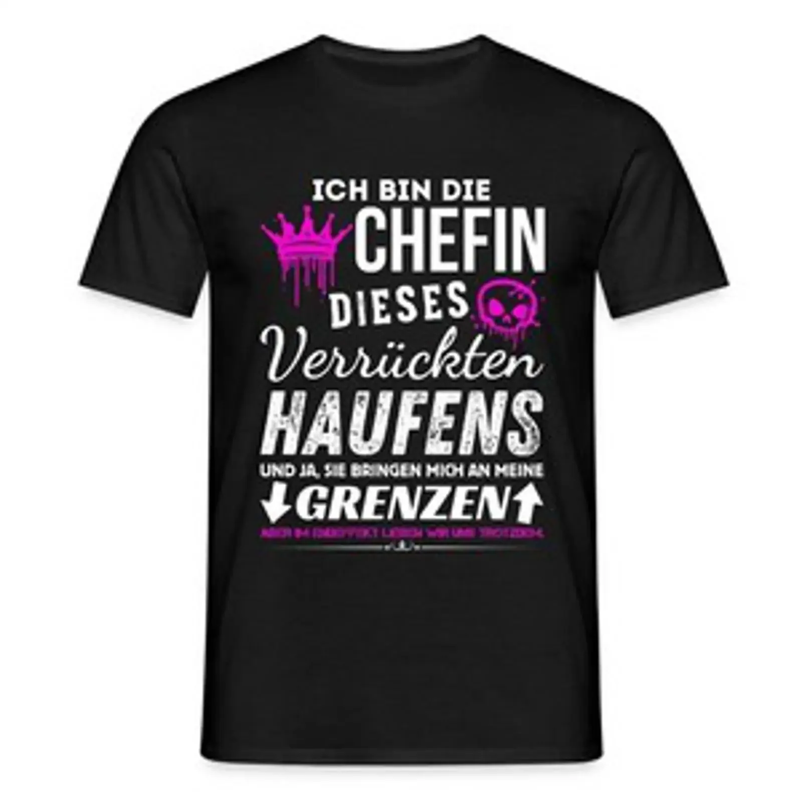 T-shirt vintage Chefin Dieses Verrückten Haufens pour hommes, délavé, pour un usage quotidien, vêtements de créateur, mode homme, streetwear