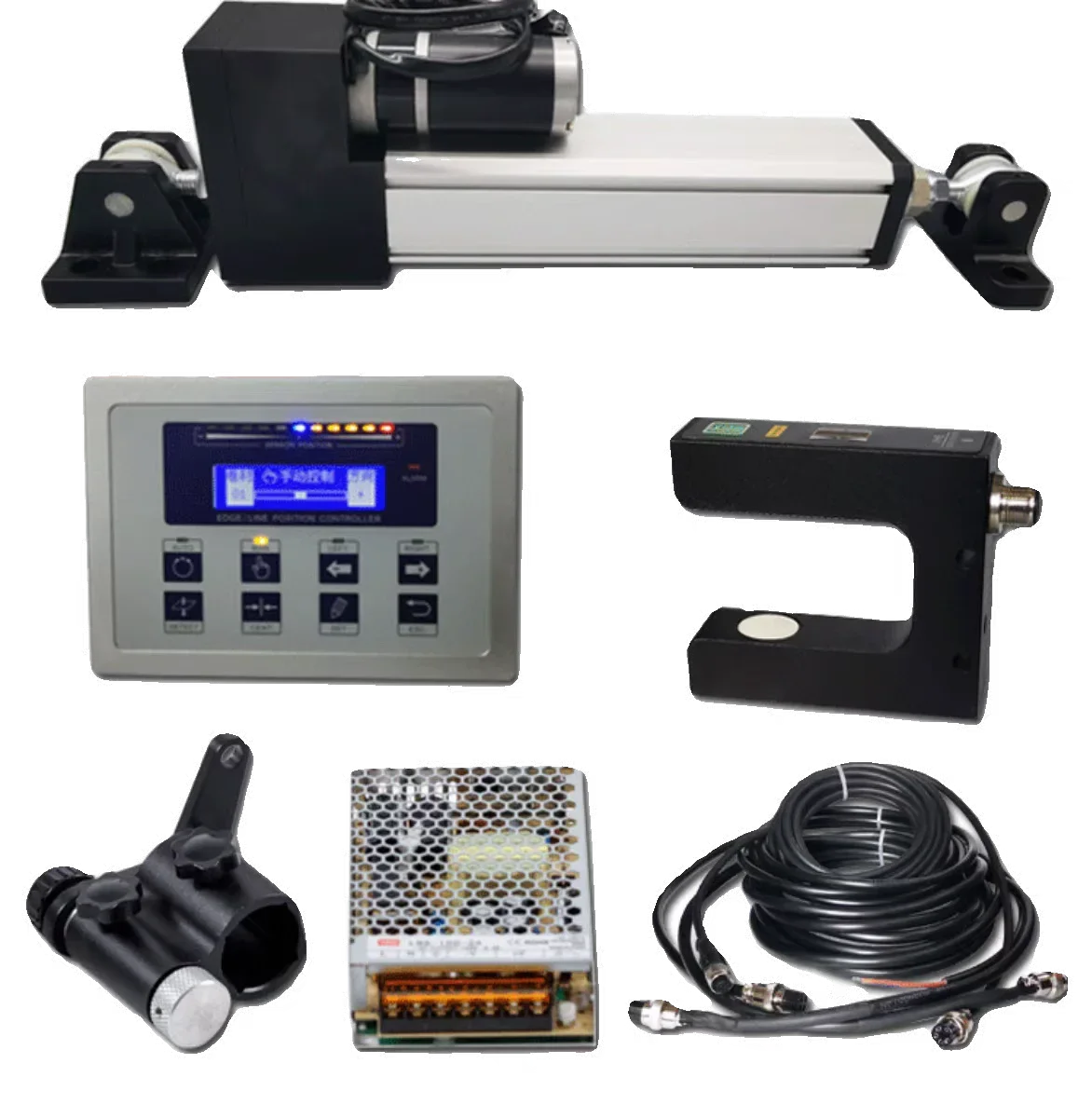 NEW Correction Control System Complete Set Including Actuator, Controller and Sensor for Rewinding and Unwinding Equipment