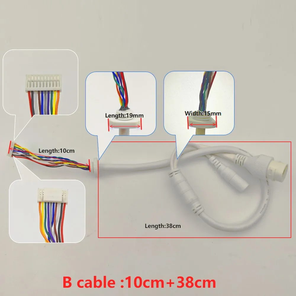 Hikvision Ethernet Lan-Kabel PoE RJ45 Netzwerkkabel 10-polig 10-adrig für POE IP-Kamera (für Hikvision IP-Kamera)