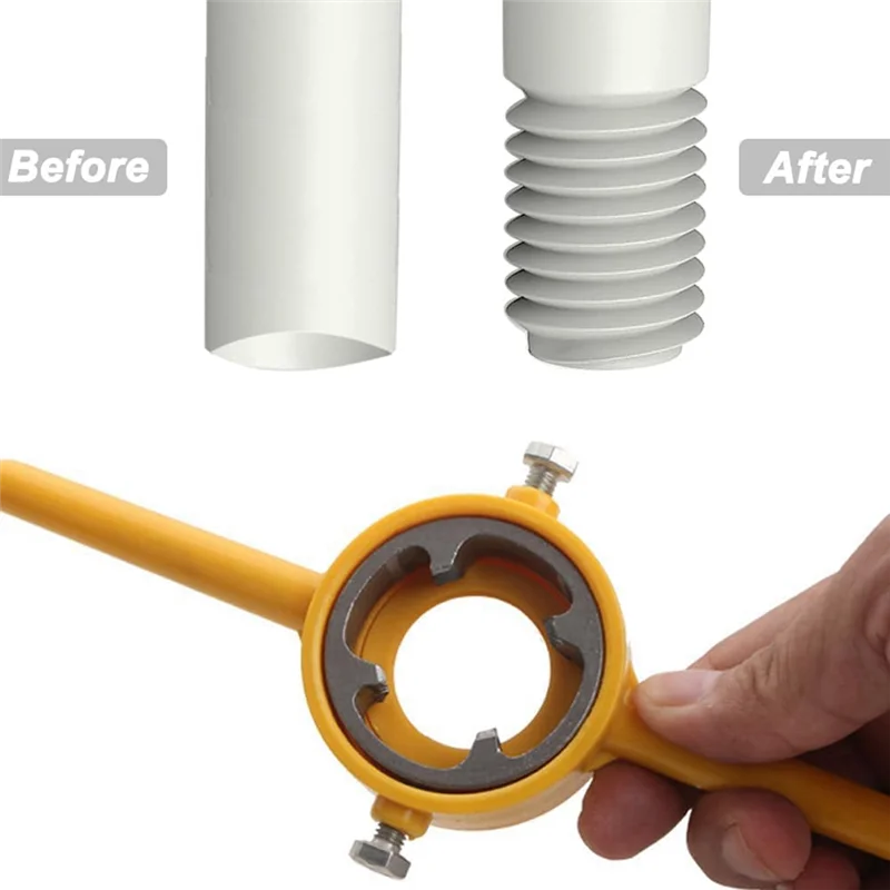 

-A02R 2 Sets Tap Wrench Of Water Pipe Die Plastic Pipe Set Manual Easy Threading Tap Wrench