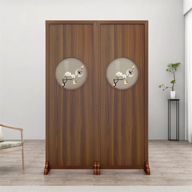 Screen partition living room new Chinese style entry door solid