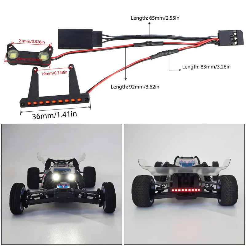 

Losi Front Rear Led Light Kit 5V Rc Car Upgrade Parts For 1 24 Scale Micro B 2Wd Buggy Remote Control Car Modified Accessories