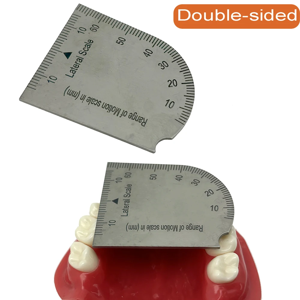 

Dental Measuring Ruler Stainless Steel Precision Measuring Ruler Dental Bite Gauge Caliper Mouth Gag Opening Capacity Ruler Tool