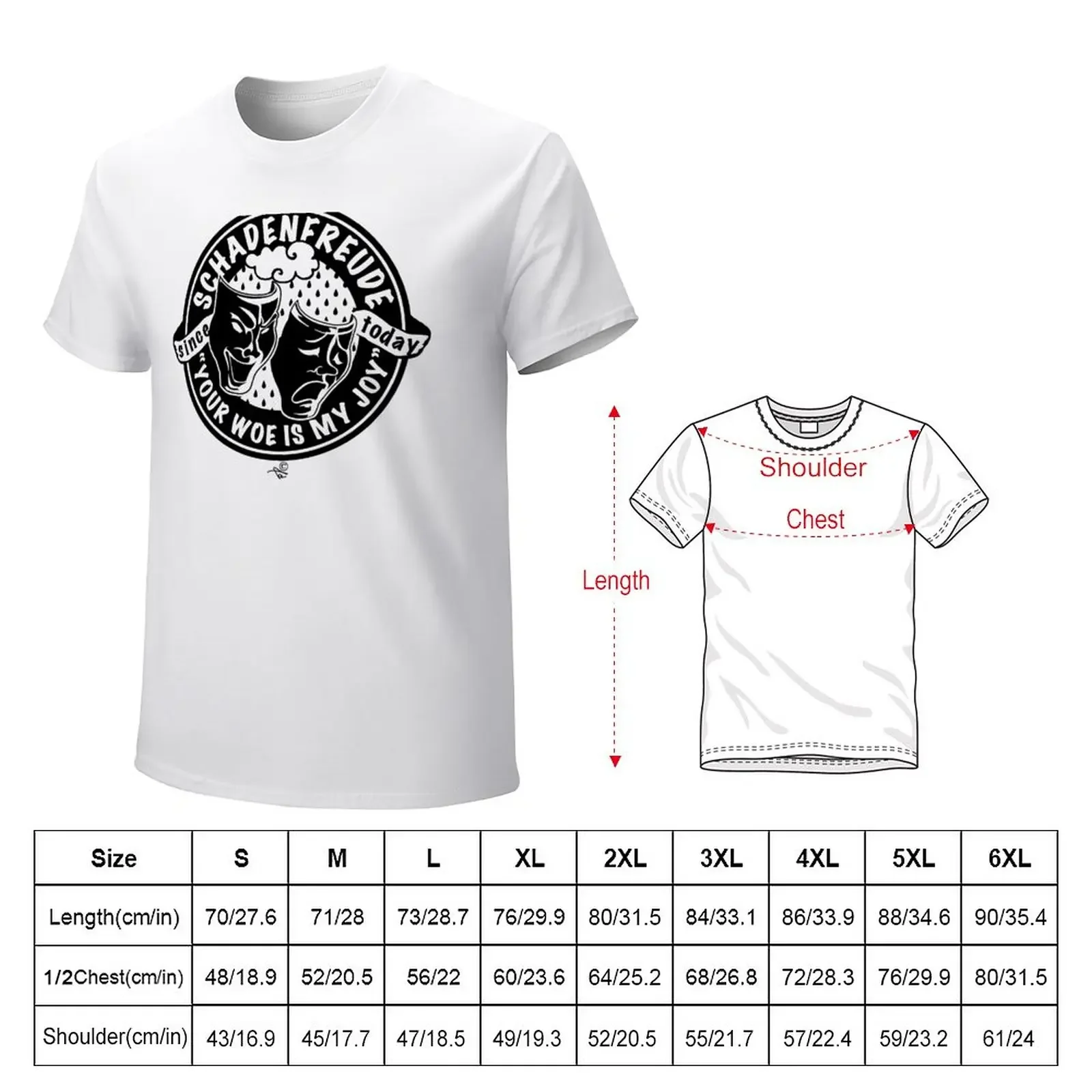 Original Schadenfreude logo by Tai's Tees T-Shirt summer top customs oversized t shirts for men